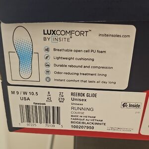 Reebok Glide Unisex Sneakers - Beige, Black, White